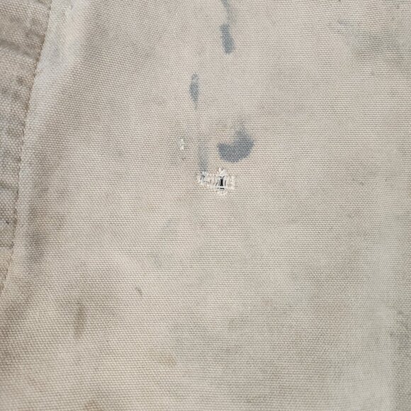 Vtg Carhartt Double Knee Bib Overalls Mens 40 Unlined Canvas 90's Work Distress - Picture 15 of 16
